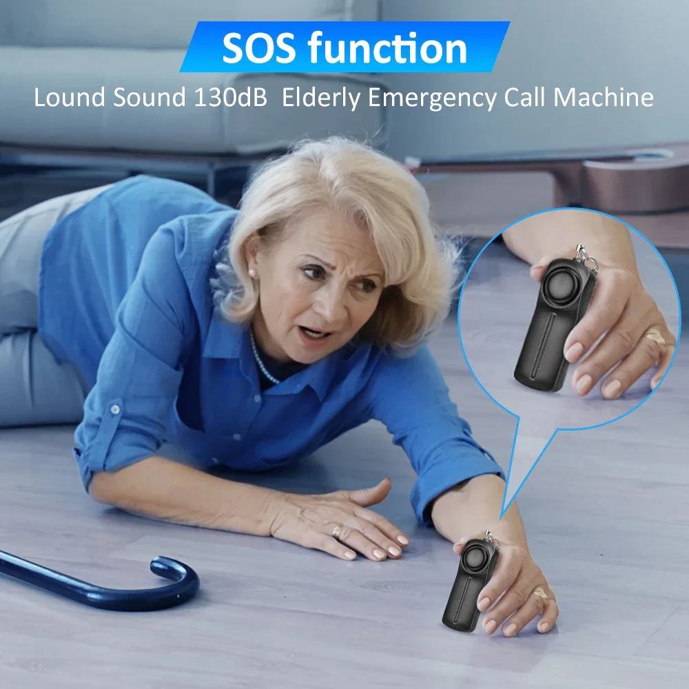 Women Anti Attack Emergency Alarm 130dB Self Defense Alarm Portable Personal Safety Alarm with Keychain for Kids Girls