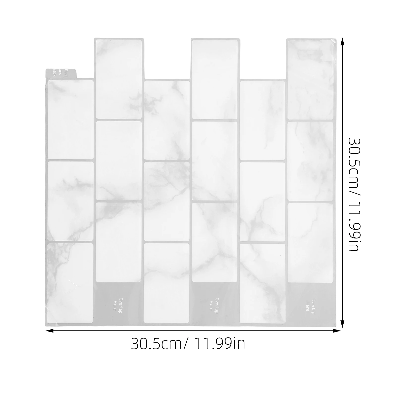 ملصقات حائط للمطبخ مقاومة للماء ومضادة للزيت بتأثير بلاط ثلاثي الأبعاد ورق حائط ذاتي اللصق لغرفة غسيل الحمام #5