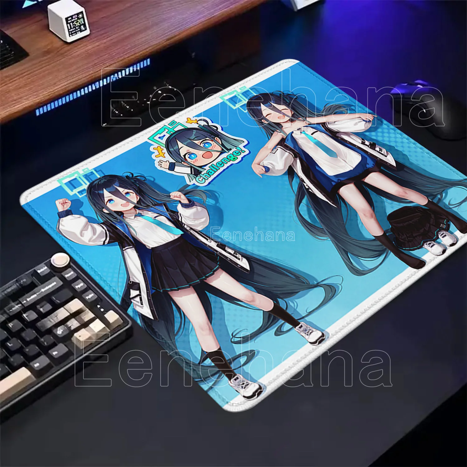 Desk Setup Blue - Alice‌ Nozomi Hikari Blue Archive Mouse