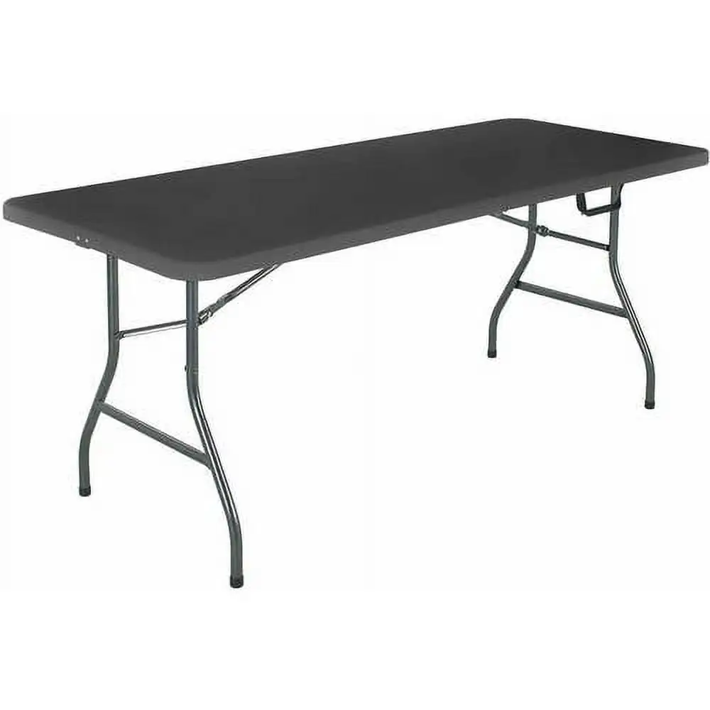 Cosco 6 Foot Premium Folding Table, Black