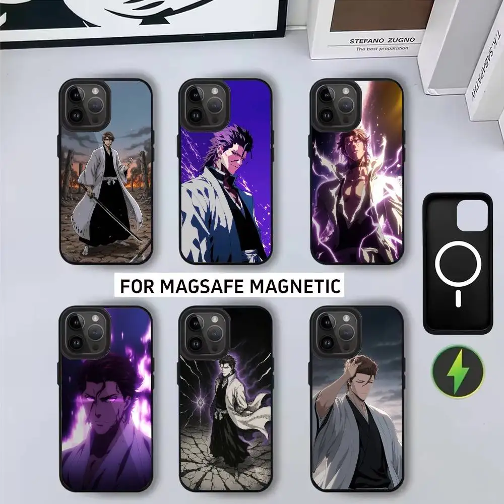 

Hot A-Aizen S-Sousuke-S Anime BLEACH Phone Case For iPhone17,16,15,14,13,12,11 Plus,Pro Magnetic with Magsafe Wireless Charging