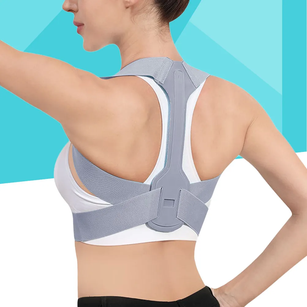 

1Pcs Back Posture Corrector Adjustable Hunchback Shoulder Kyphosis Correction Belt Adult S Grey Easy Wear Under Clothing Improve