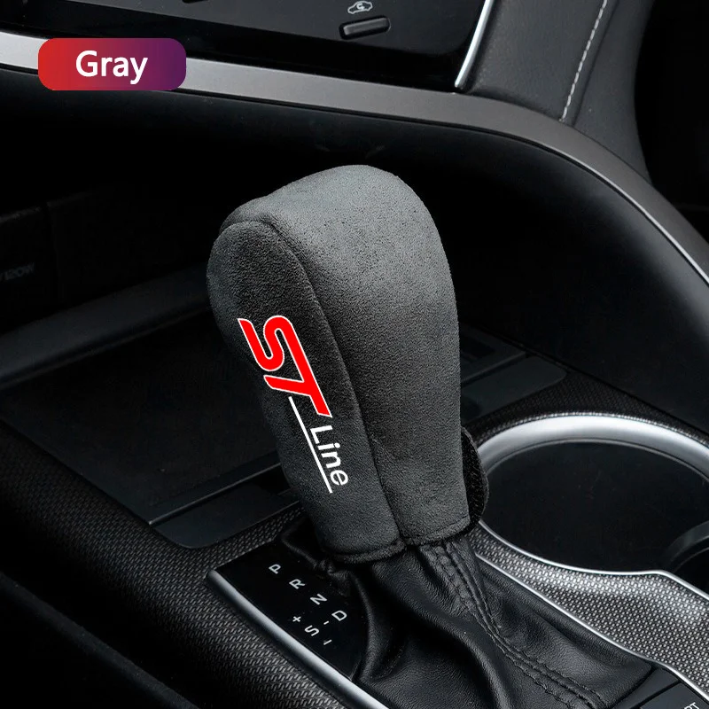 

High-end Felt For Ford St Line Focus X 2 3 Kuga Fiesta Mondeo Car Center Console Gear Shift Knob Cover Handle Case Accessories