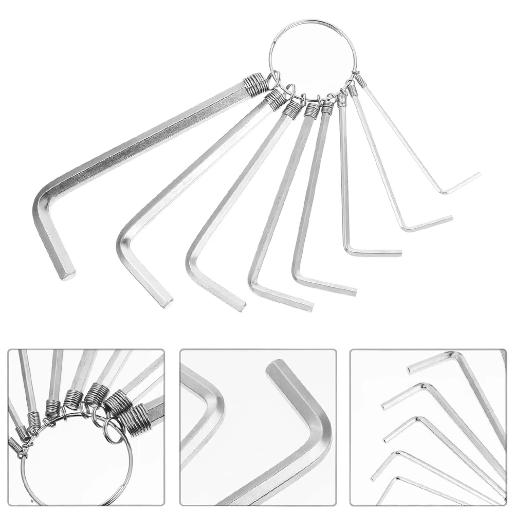 Ensemble d'outils à clé hexagonale, douille, vis hexagonale, extrémité ouverte, 1.5-10mm, 8/10 pièces