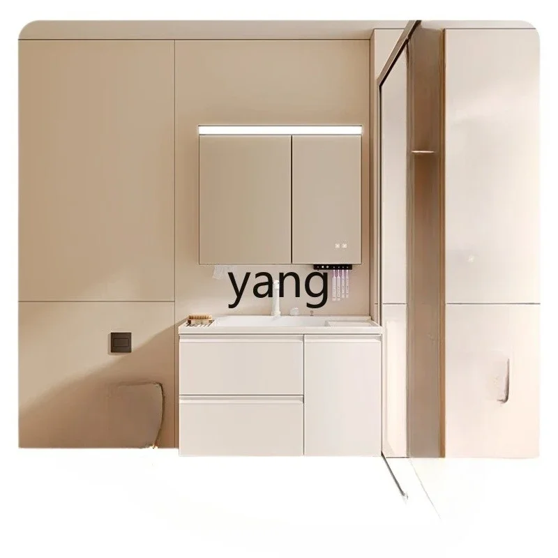 LMJapanese-style bathroom cabinet integrated basin toilet oversized face wash station