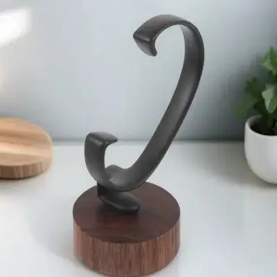 

1pcs Watch Display Stand Solid Wood C-shape Holder for Men Women Digital Watches Bracelet Storage Stable Support