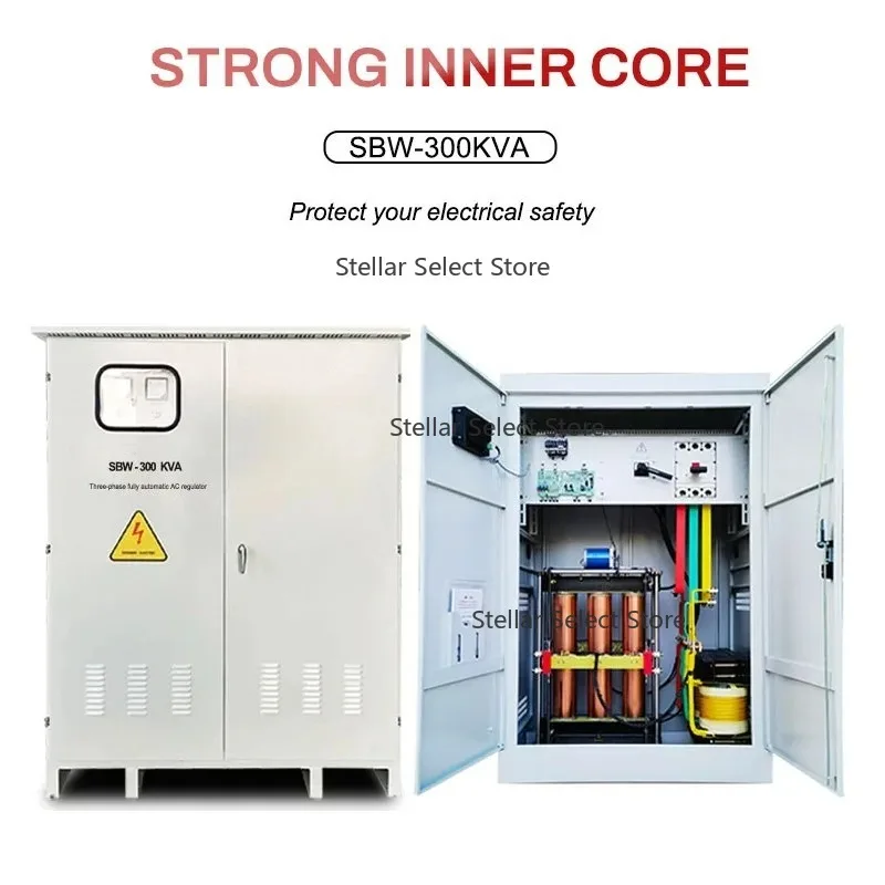 Jintong 3 Phase SBW Industrial Voltage Stabilizer 100KVA 120KVA 150KVA AC 380V 440V Servo Type Voltage Regulator