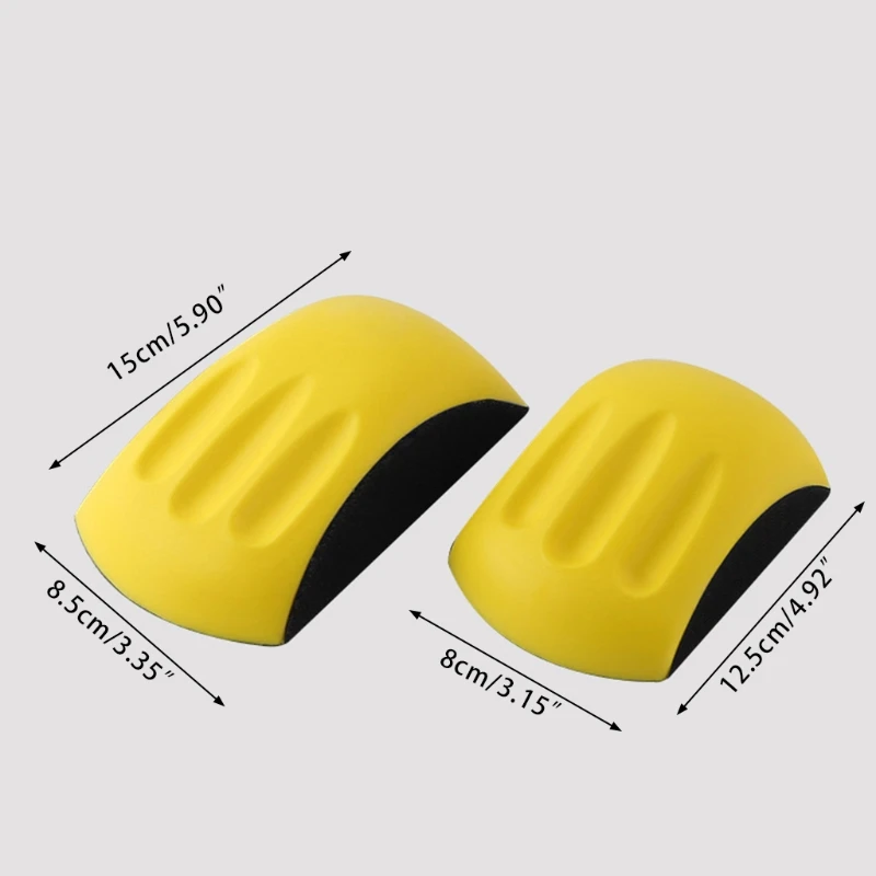 Hand Sanding Block 5'' 6'' PU Hand Grinding Block Abrasive Tool for Hook & Loop Sandpaper Sanding Disc Polishing Drop Shipping