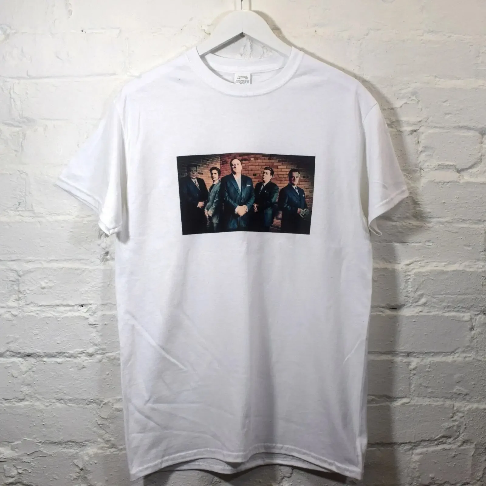 Actual Fact Die Sopranos Mobster Bedruckt Weißes T Shirt vintage Washed Soft homme Top For Everyday Wear Stylish Stretched