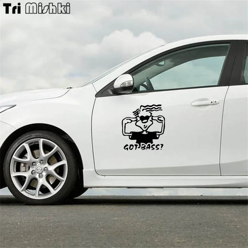 Tri Mishki HZX347# 16*15cm got bass? car sticker auto funny car stickers