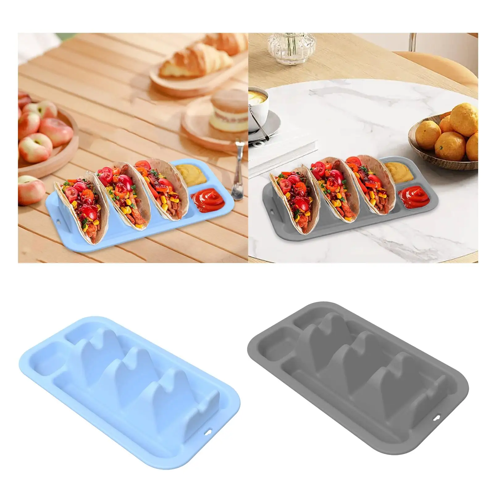 

Mexican Taco Holder Stand Pancake Rack Tool Baking Organization Food Display Stand Stylish Serving Tray for Restaurant Cafe Home