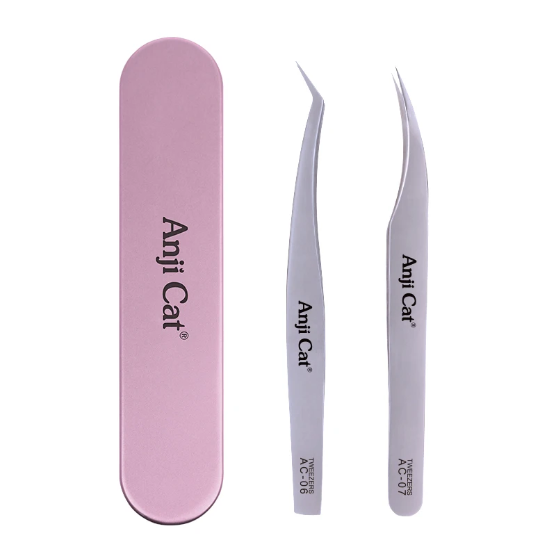 Stainless steel camellia blossom tweezers for beautiful eyelashes planting false eyelash clips