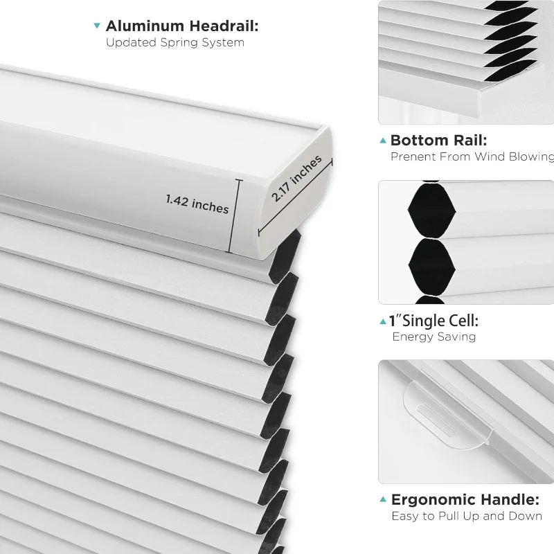 Hot Selling 100%Blackout Reducing Noise Cellular Cordless Honeycomb Blinds for Livingroom