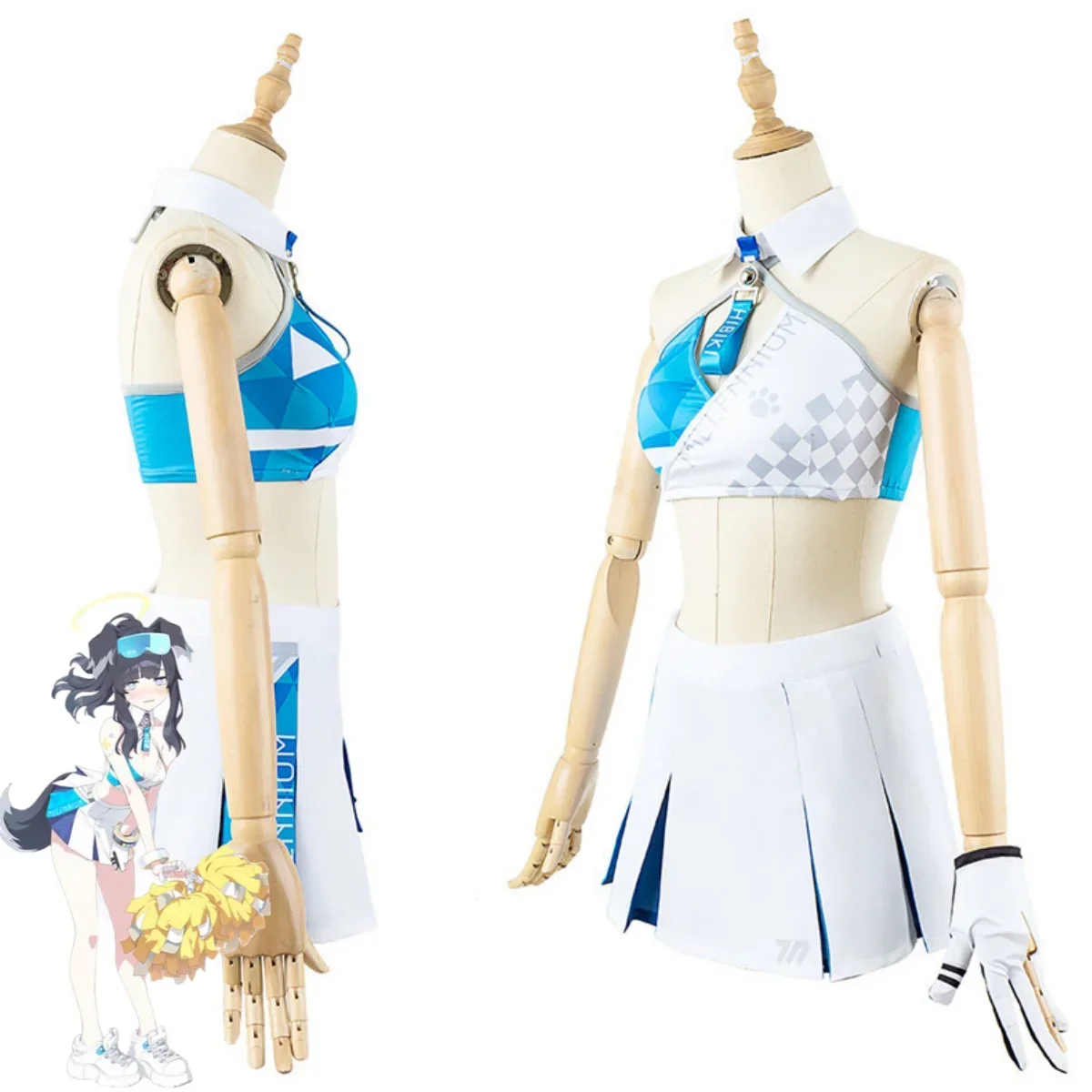 Game Blue Archive Nekozuka Hibiki Cosplay Costume Wig Anime Project MX Millennium Science School Sexy Woman Uniform Halloween