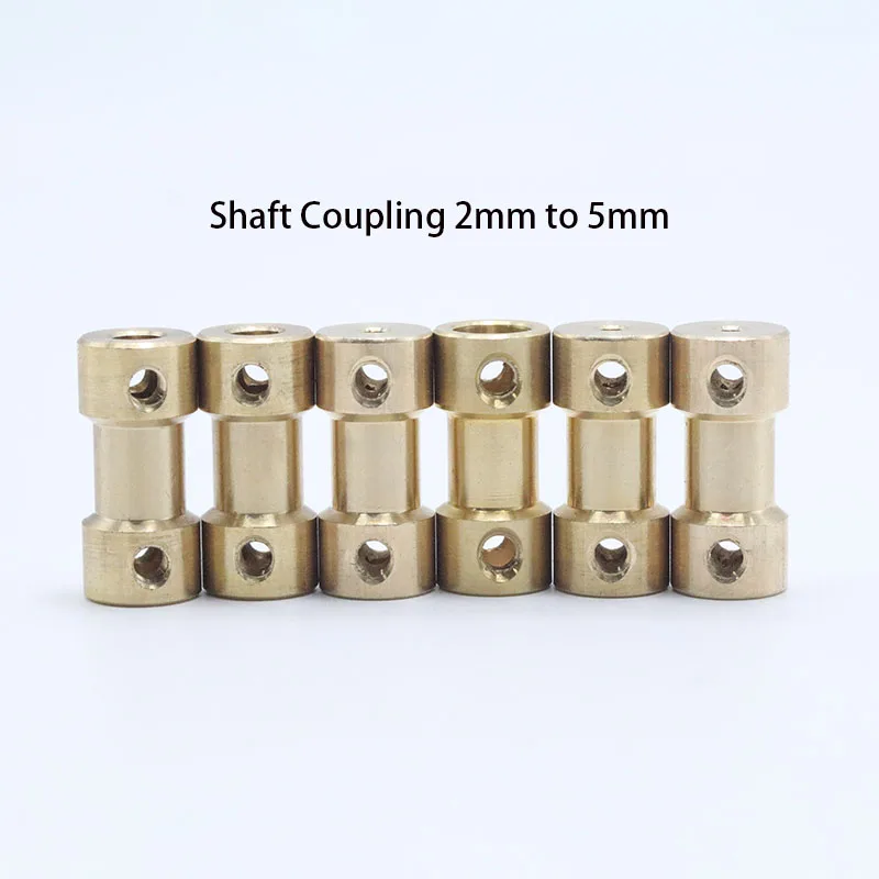 

1pcs Brass Coupling Drive Shaft Connector Motor Shaft 2/2.3/3/4mm to 2/3/3.17/ 4/5/6mm with Screw for RC Boat Car&Robot