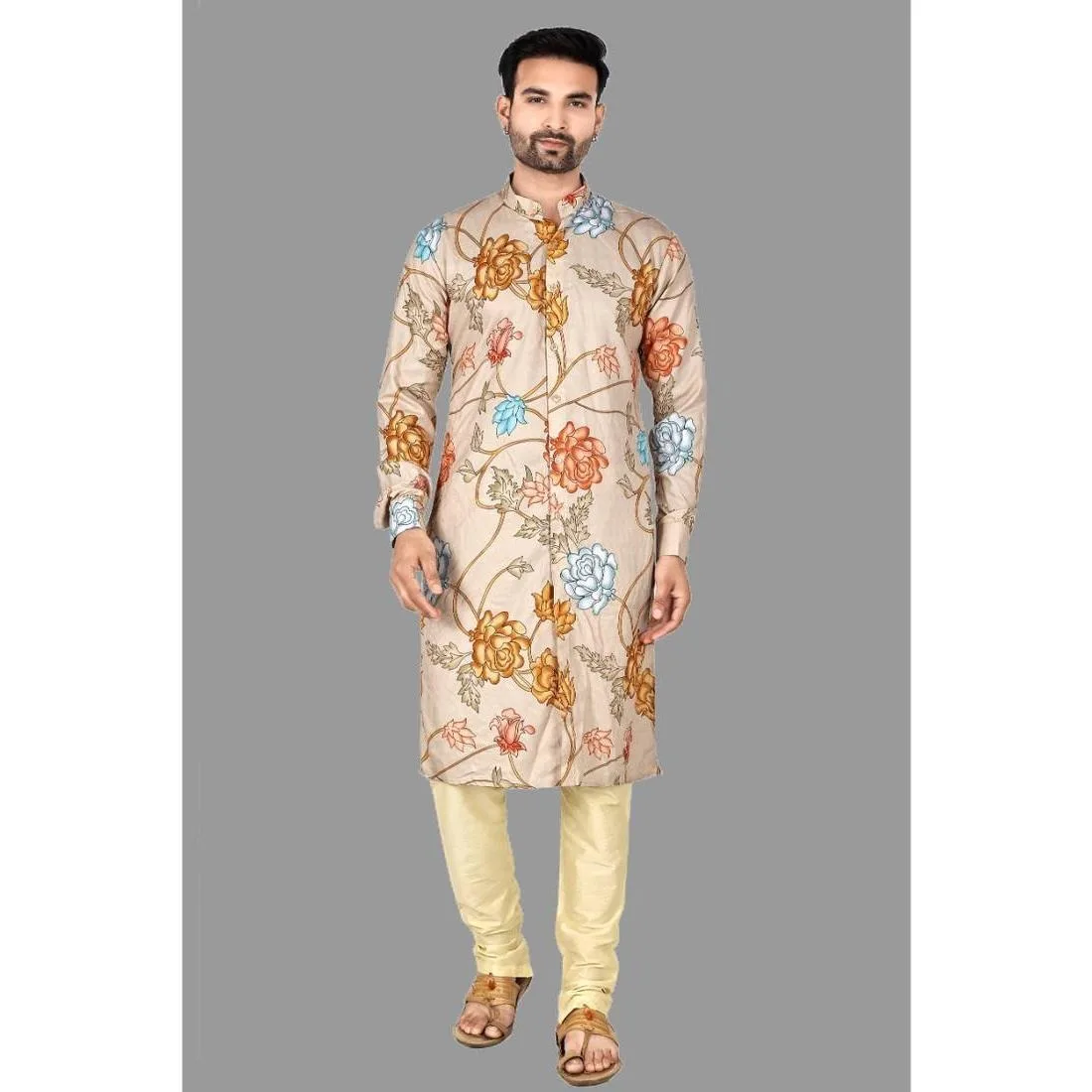 رداء رجالي مسلم بأكمام طويلة نمط عرقي 2025 بياقة واقفة ملابس عربية للرجال رداء إسلامي غير رسمي على الطراز الوطني #6