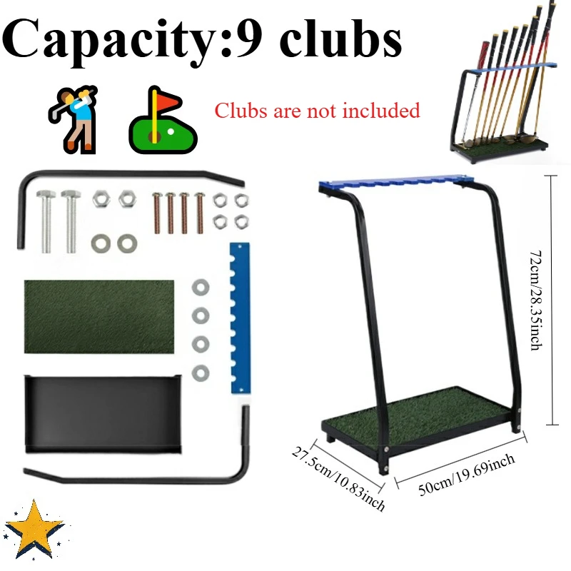 Golf Club Stands Display Rack 9-hole Pole Positions Course Supplies