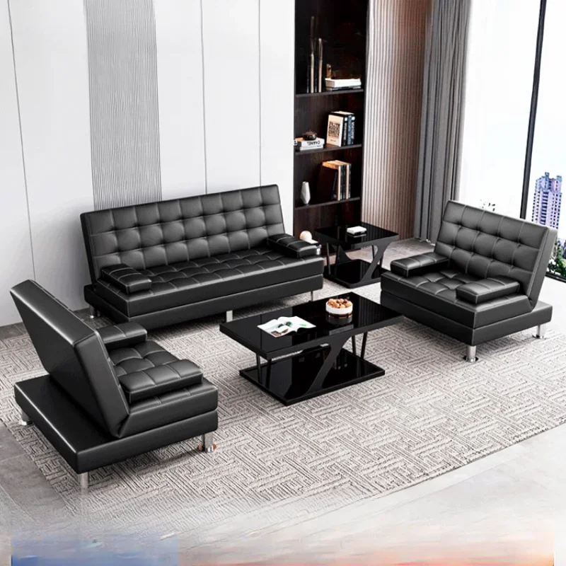 

Office sofa bed folding dual-purpose reclining office small apartment guest sofa black