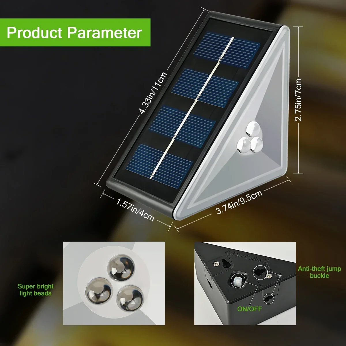 Reusable Solar Step Lights of high quality ABS material and IP65 waterproof Outdoor Stair Lights of Outdoor Patio Decor