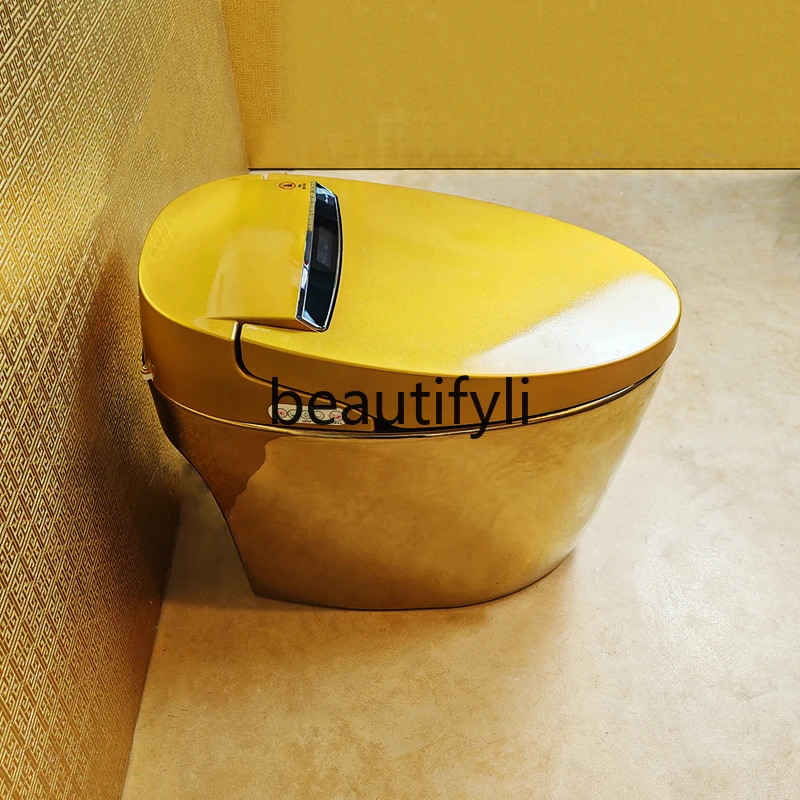 

Household golden smart toilet automatic flip integrated toilet with no water pressure limit