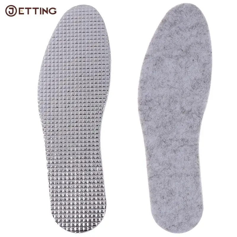 Felt Aluminum Foil Insoles For Winter Warm Comfortable Deodorant Insert For Men Women Sole Summer Cool Waterproof Wool Shoe Pads