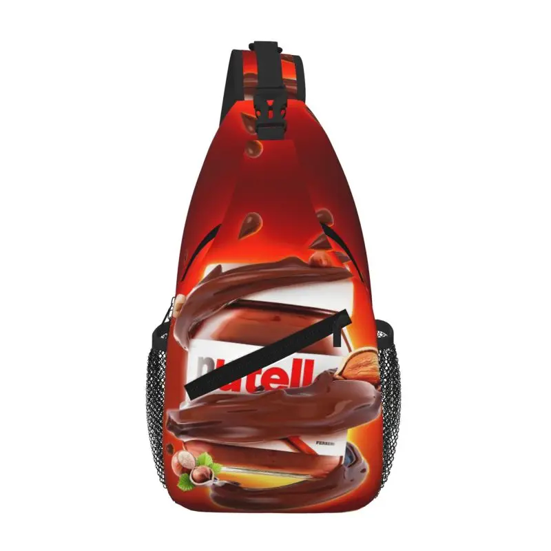 

Casual Nutellas Chocolate Sling Crossbody Backpack Men Shoulder Chest Bag for Travel Cycling