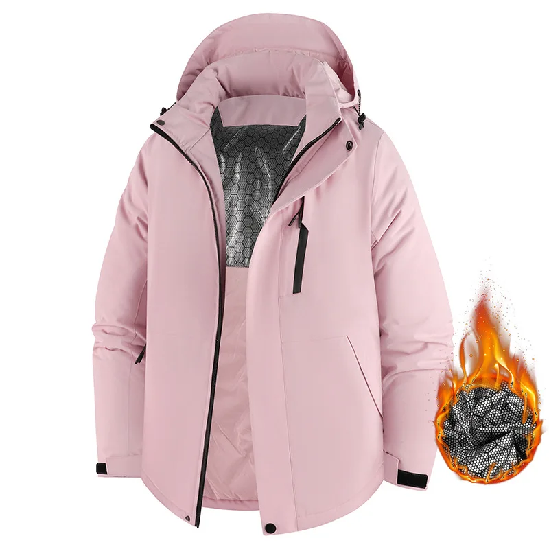 الخريف والشتاء شحن سترة مبطنة بالقطن الجرافين في الهواء الطلق زوجين ركوب الدراجات الملابس خندق معطف يندبروف سترة مضادة للماء #6