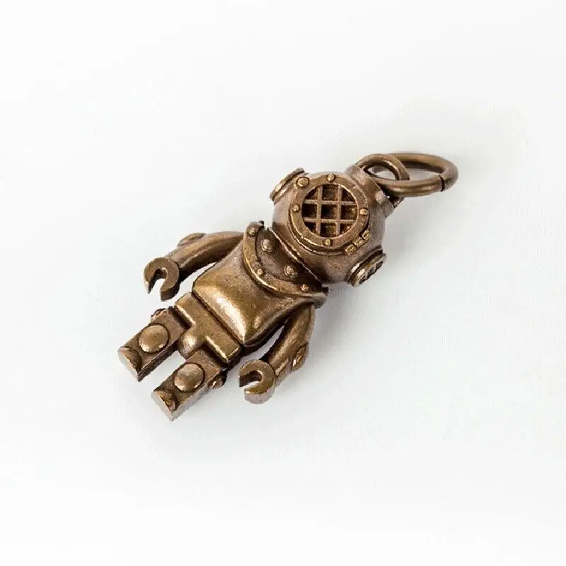 Vintage Brass Bead Diver Statue Accessories