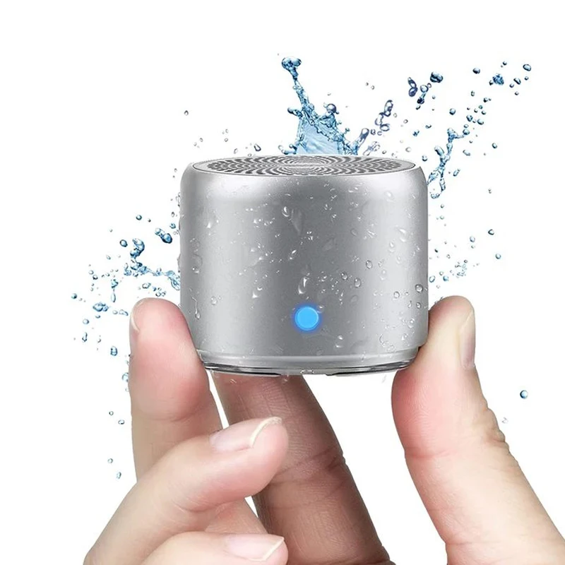 Lipusen A106 Pro مكبر صوت بلوتوث لاسلكي صغير محمول، IPX7 مكبر صوت مقاوم للماء وحقيبة حمل ستيريو باس المبرد جسم معدني