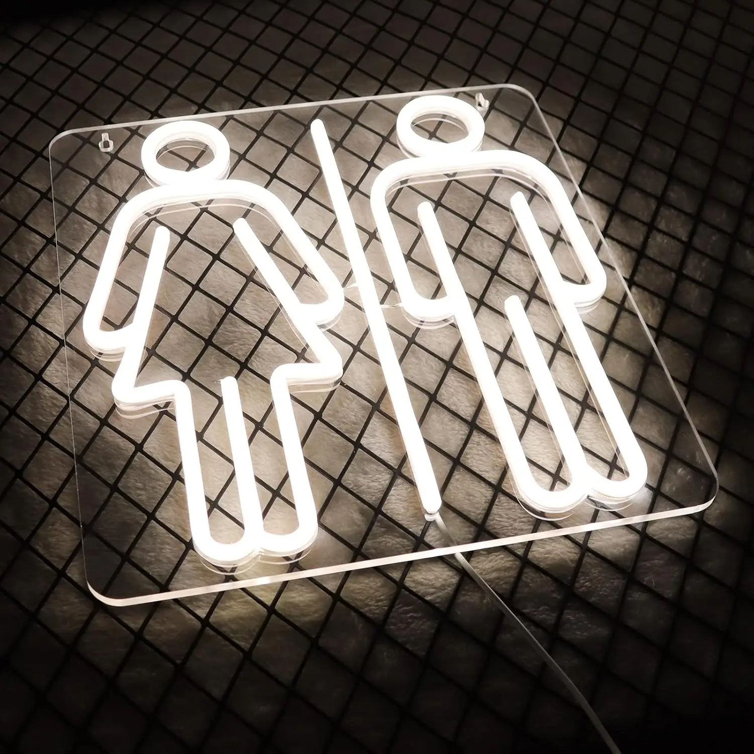 المراحيض علامات النيون الأبيض مصباح ليد يصل علامة جدار ديكور لعلامات الأعمال Led مناسبة للحمام مرحاض عيد الميلاد عيد ميلاد P