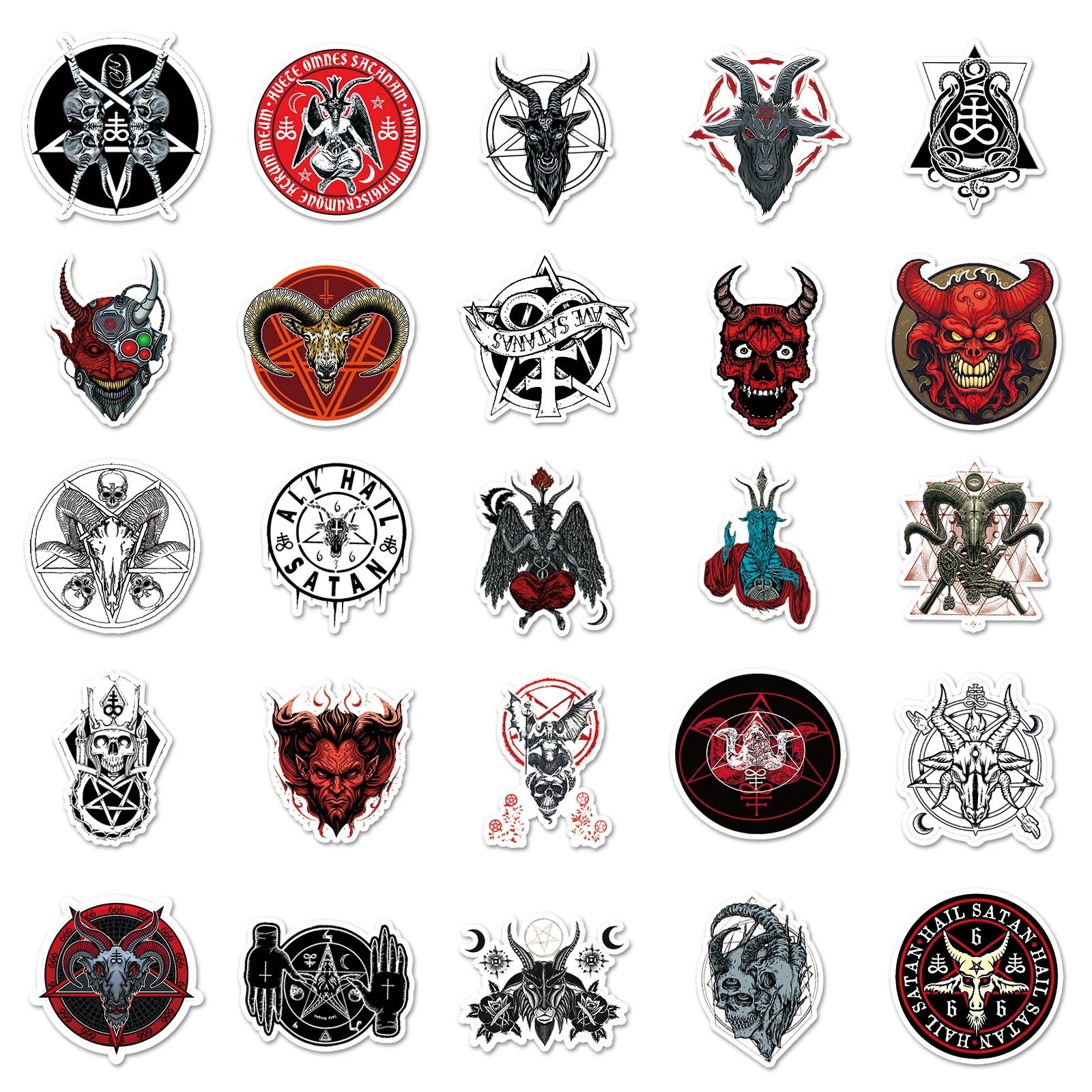 50pc Satan series Cartoon Cute Graffiti Stickers Suitcase Laptop Guitar Skateboard Personalized Decoration Stickers