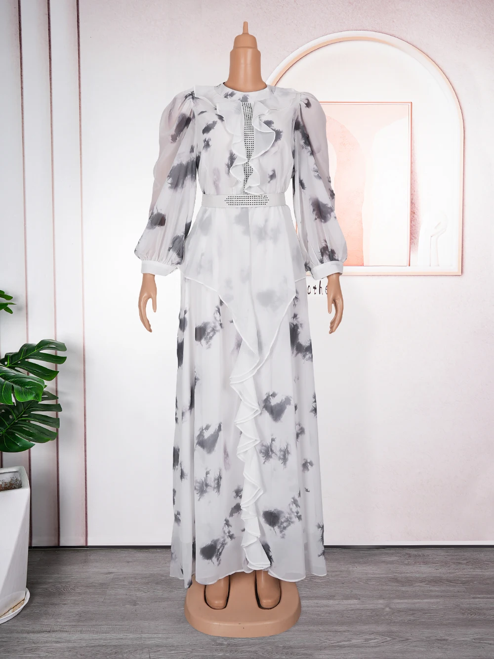 African Dresses for Women 2026 Plus Size Evening Party Long Dress Africa Clothing Elegant Turkey Muslim Print Maxi Dress