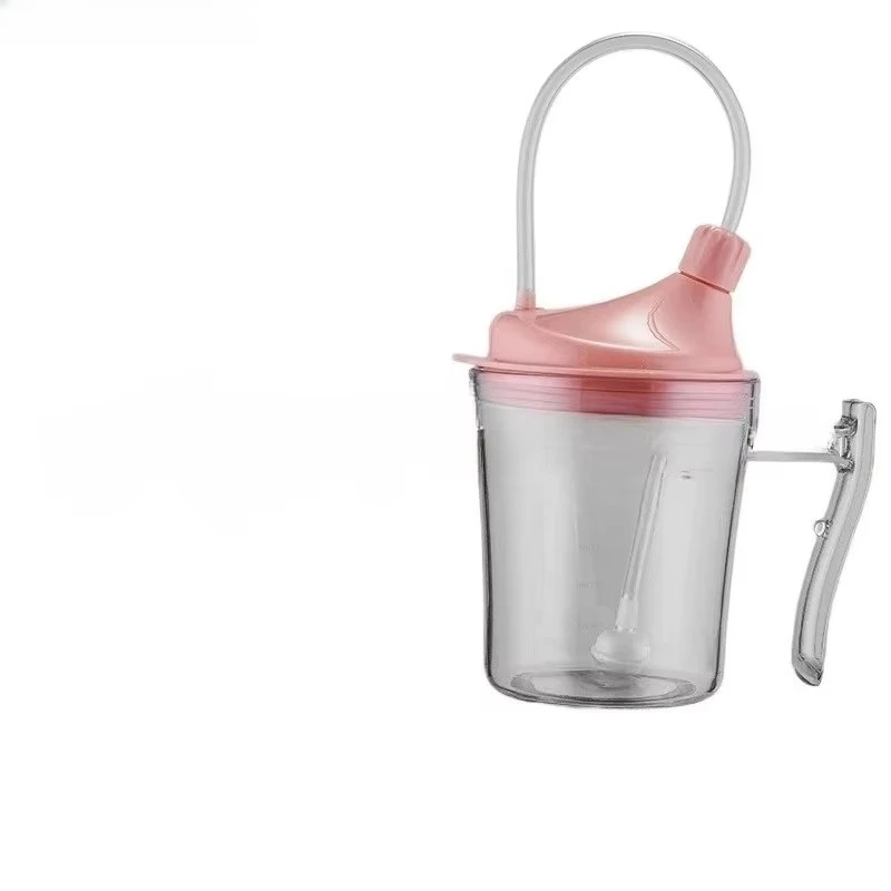 Elderly care cup anti suffocation straw leak proof design  stainless steel inner layer advanced drinking water auxiliary product