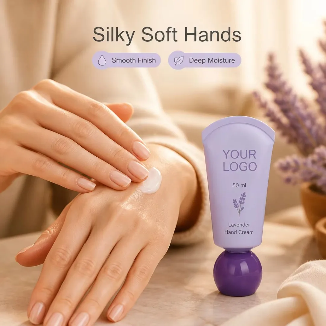 Private Label 50ML Lavender Hand Cream Vegan Formula Moisturizing Nourishing Repairing Hand Care Wholesale Custom Logo