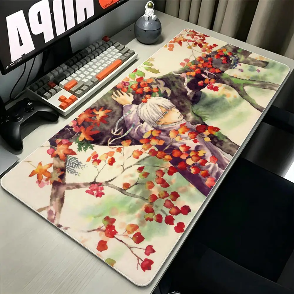 anime Mushishi Mouse Pad MousePad Stitched Edge Gaming Anti‑Slip Rubber Base Waterproof Desk Mat For Office Laptop PC - view 5