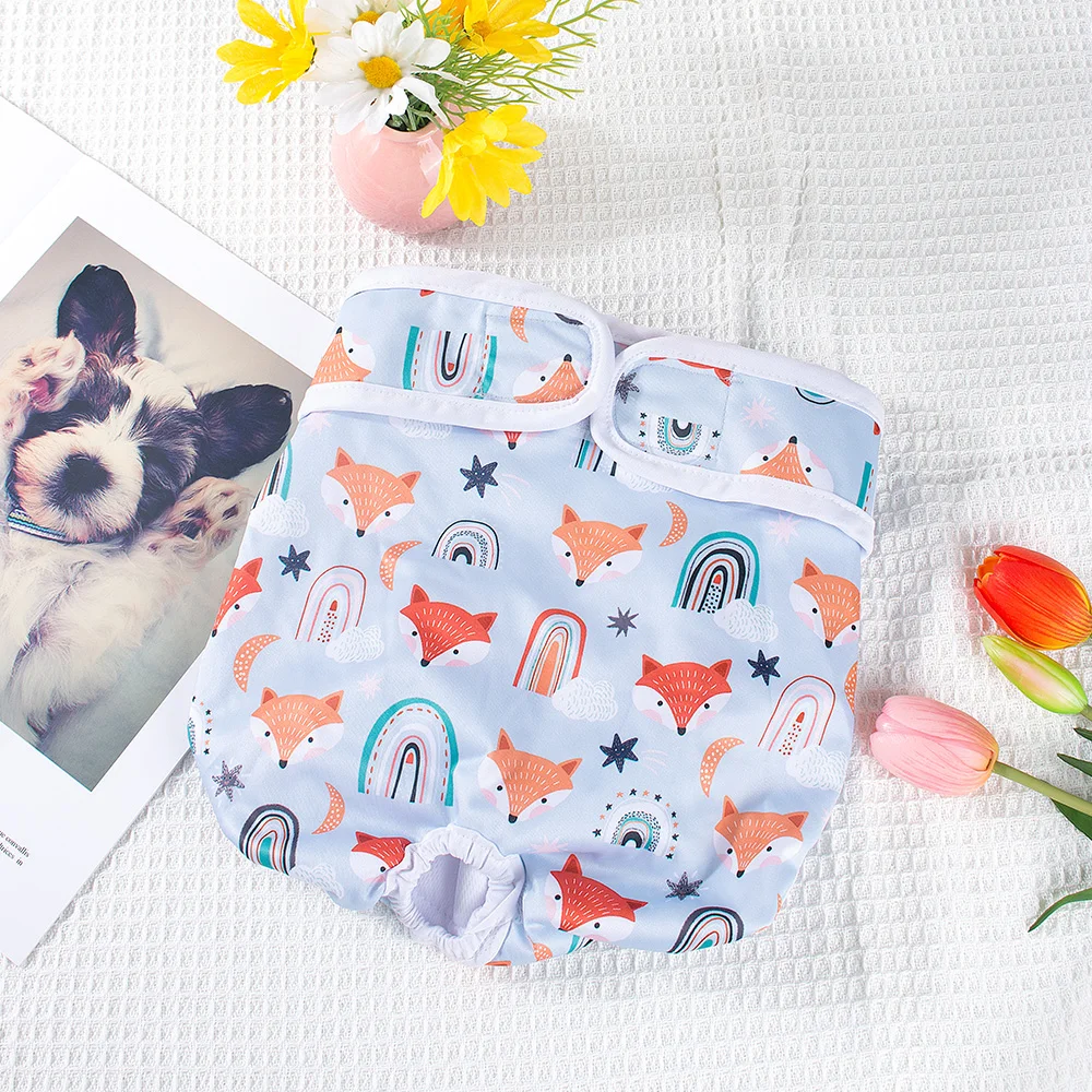 1pc Washable Female Dog Diapers  Doggie Reusable Small Medium Large Dog Diapers for Doggy Puppy Female in Period