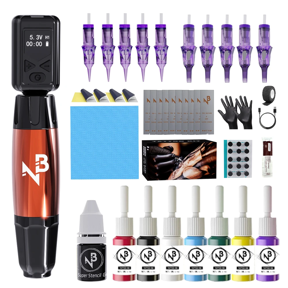

Goldplume Tattoo Complete Set,Wireless Tattoo Machine Set,Tattoo Gun Set with 1100Mah Tattoo Power,10 Tattoo Needles&7 Bottles Tattoo Ink&Other Tattoo Accessories,Complete Tattoo Set for Beginner&Tattoo Master