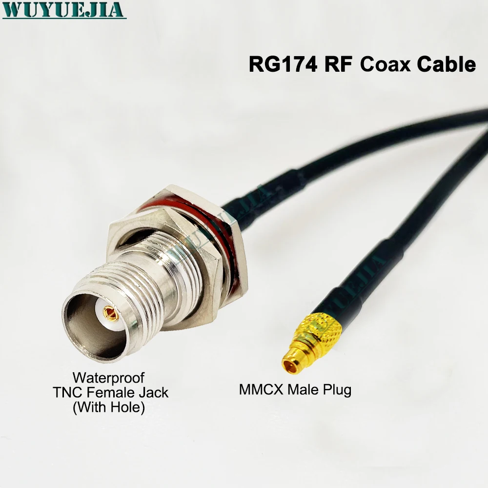10CM-15 M Waterproof TNC Female Jack to MMCX Male Plug 50 Ohm Coaxial Cable RG-174 Pigtail for WIFI Wireless Modem Fast Shipping