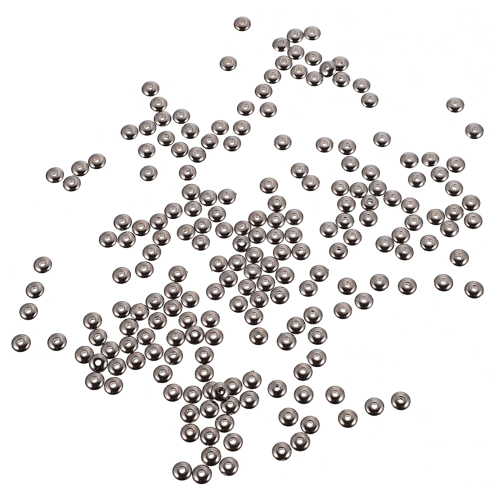 Colliers de perles en métal pour la présidence, perles d'espacement rondes, alliage de kit de bateau de chia, bijoux, 1000 pièces