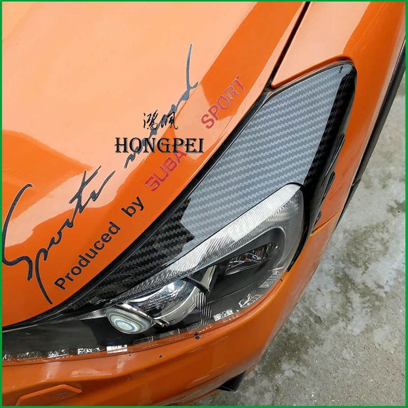 

Car styling ABS Headlight Eyebrow Decorative Cover Sticker Trim For Subaru XV 2012-2016 Exterior Decals Strips Parts