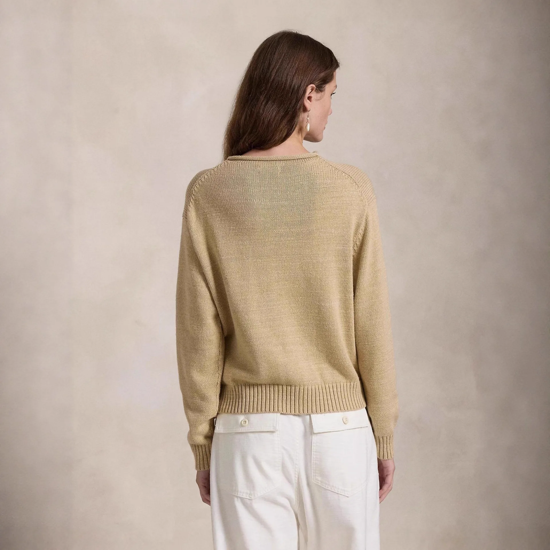 Women's New American Style Round Neck & High Neck Sweater - Oversized Long Sleeve Knit Top, Cozy Loose Fit, Trendy Casual Wear