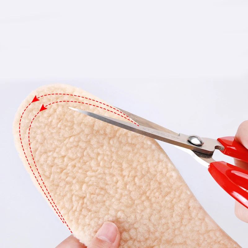 Palmilhas quentes ajustáveis com lã e pele de cordeiro espessada palmilhas confortáveis de caxemira e algodão botas de neve