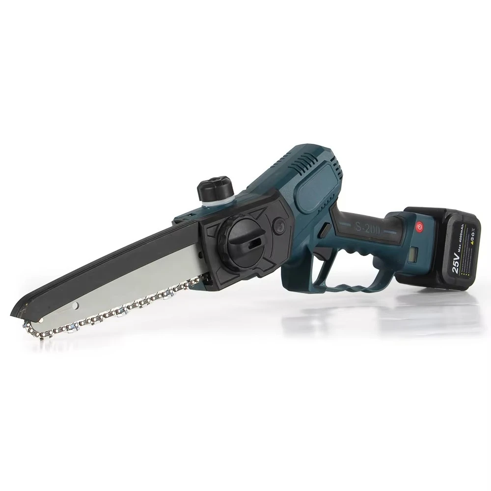 

10.5 Inch Motosega Elettrica with Plastic and Rubber Handle Battery-Powered DIY Handheld Saw for Wood Cutting and Tree Trimming