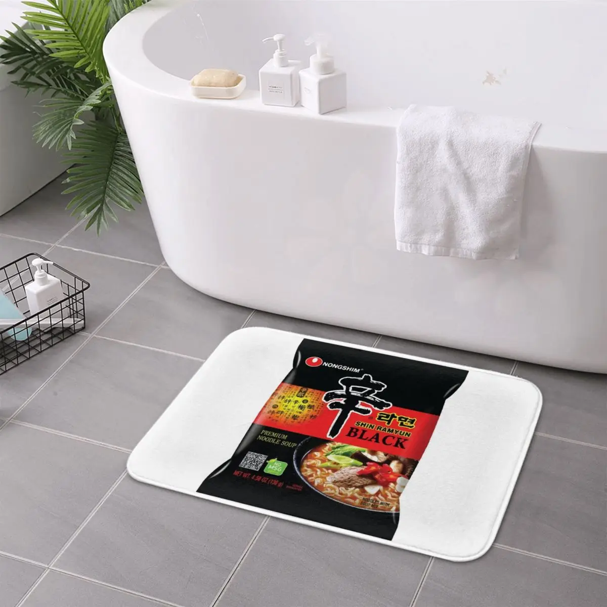 Nongshim Shin Ramyun-felpudo antideslizante, alfombra para suelo, entrada de cocina, hogar, balcón, alfombrillas