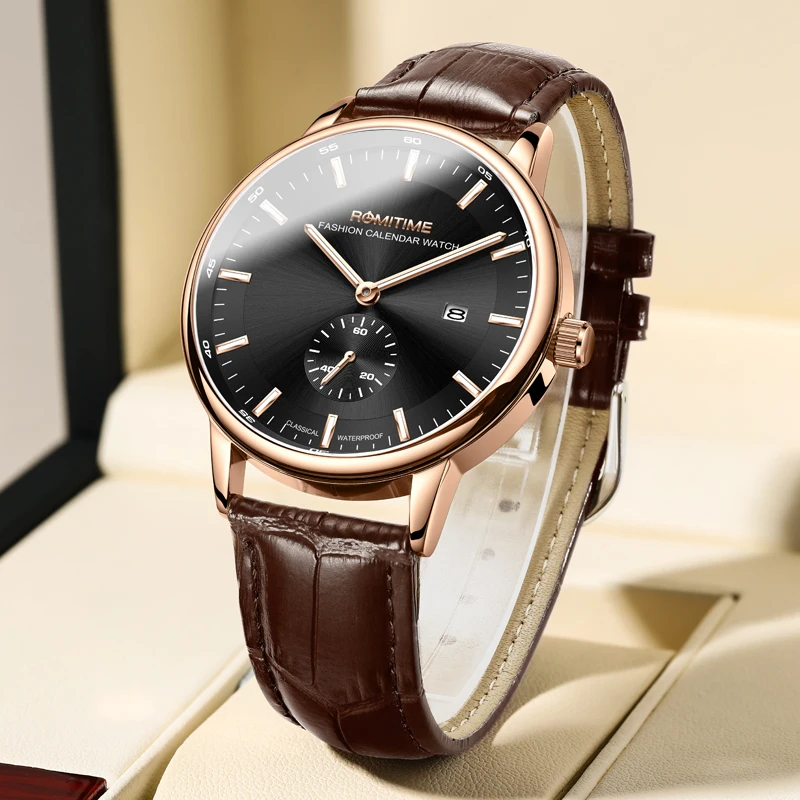 Romitime Quarzuhren für Männer mechanischer Stil einfacher Sport trend Herren uhren Luxus