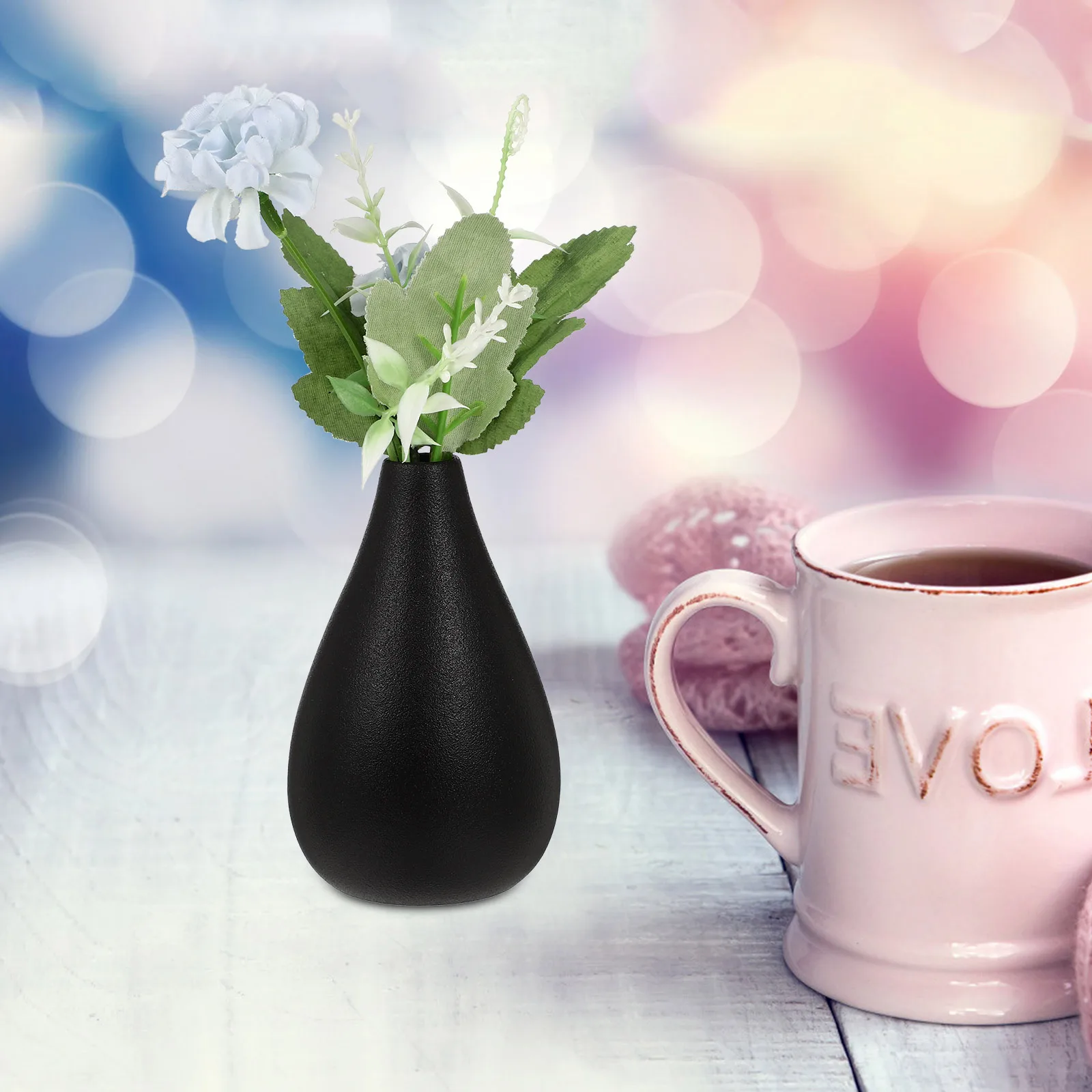 

Ceramic Vase Small Flower Vases Zen Style Home Decor Simple Appearance Bookshelf Cabinet Display Zen Vase Vases for Decor