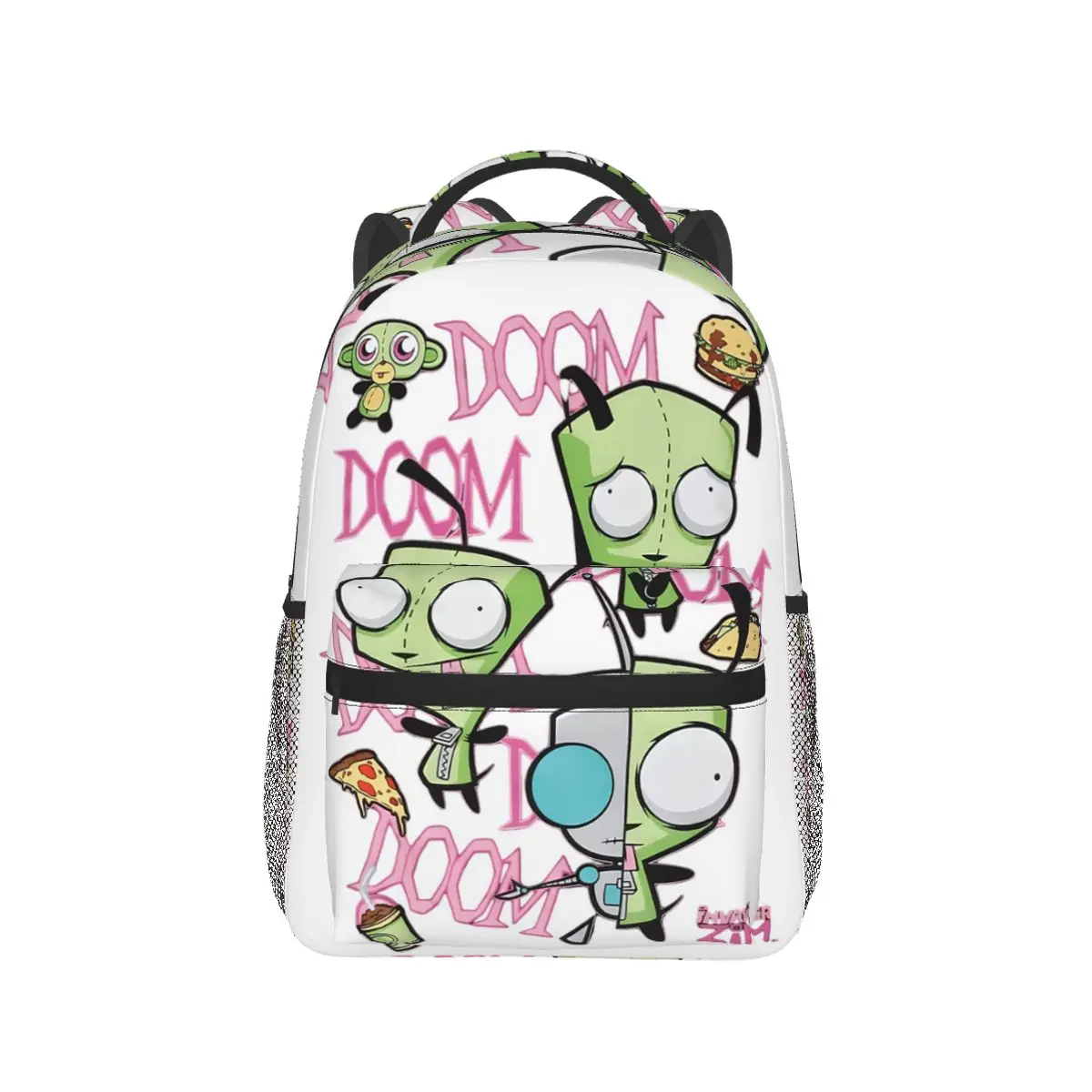 Gir Invader Zim Anime Backpack Hot Sale Daypack Large Capacity Boys Girls BookBag School Bag Shoulder Bags for Men Women
