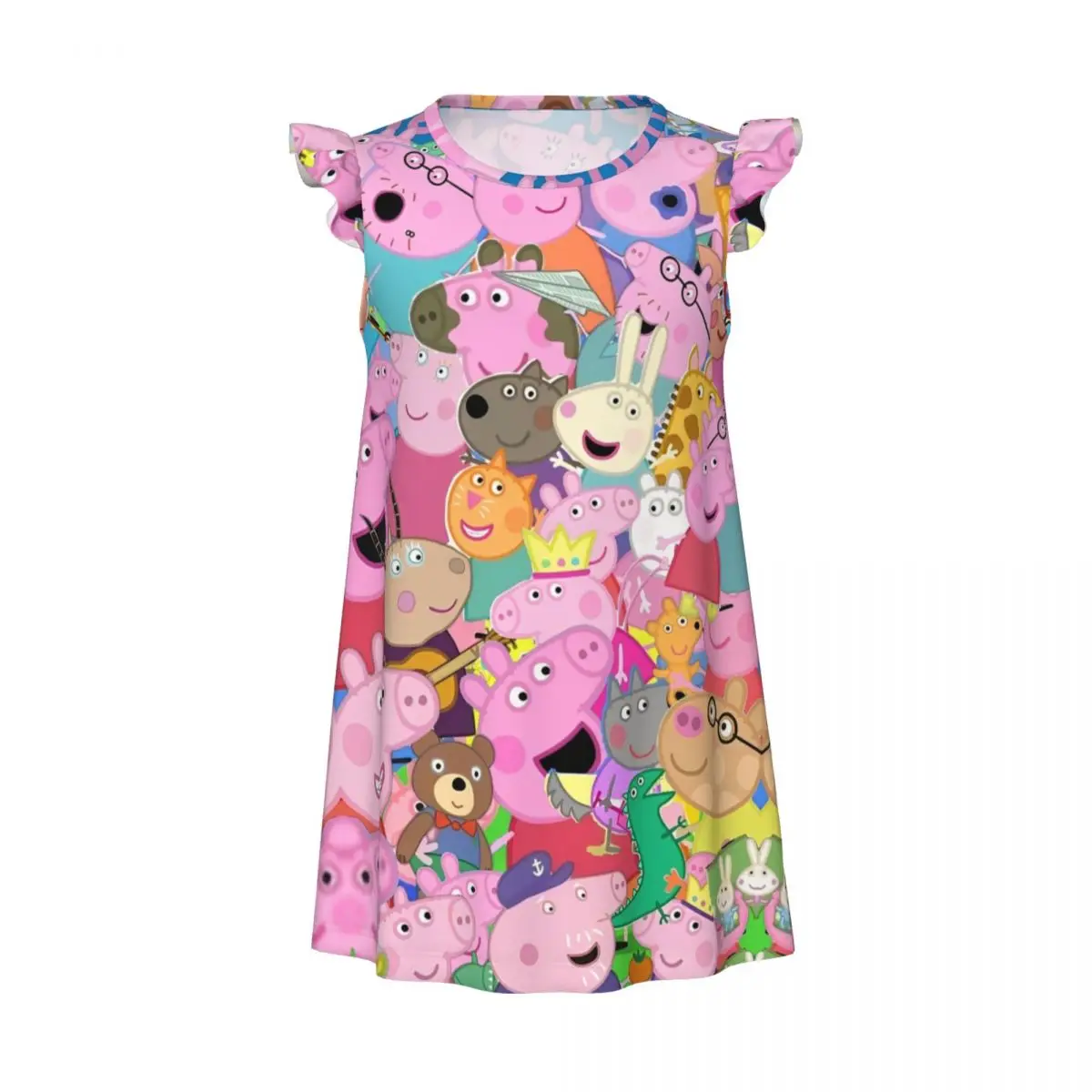 Girl's Peppa Pig Nightgowns Cute Night Dress Sleepwear Pajamas Nightie for Little Girls