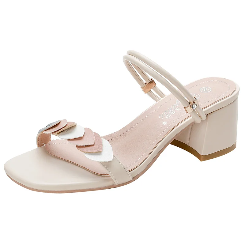 Summer sandals women in 2021, the new soft bottom fashion with fairy air thick with small yards high heels