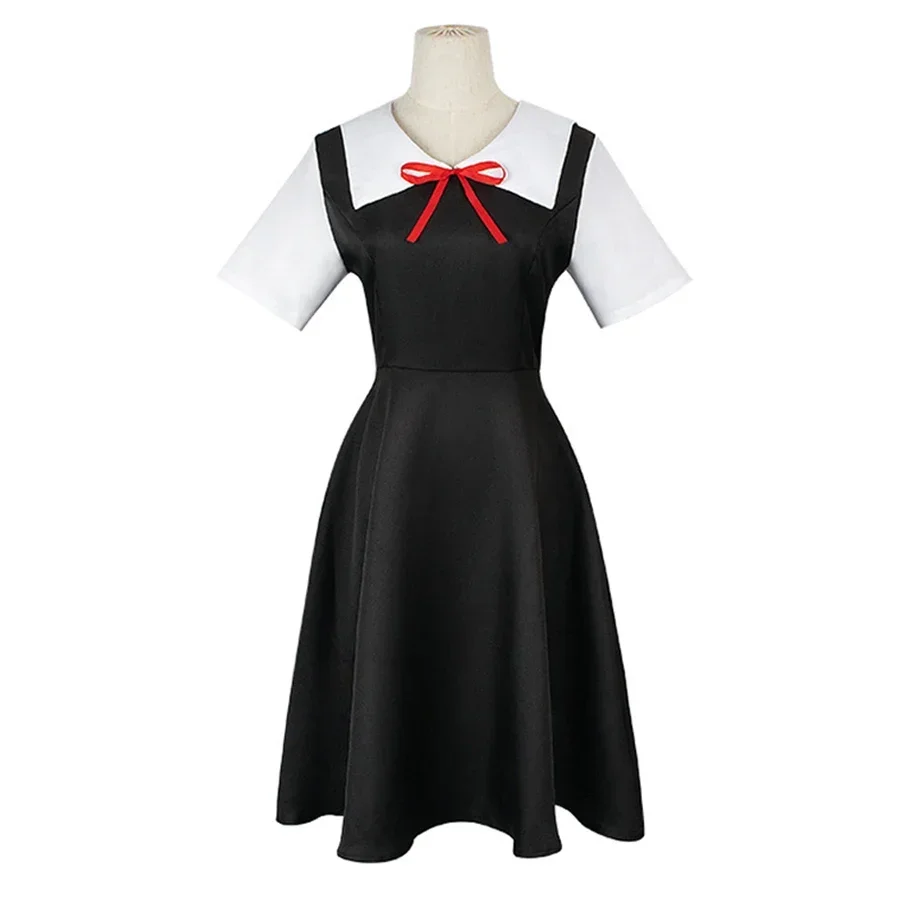 Anime Kaguya Sama Love Is War Cosplay Shinomiya Kaguya Fujiwara Chika Costumes Dress Uniform Wig Headwear women Halloween Suits view 4